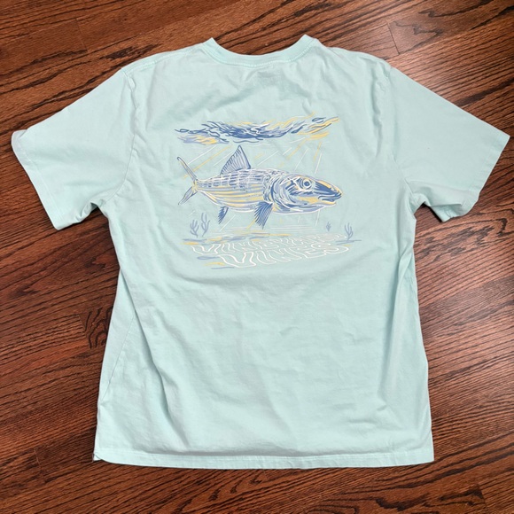Vineyard Vines Teal Short Sleeve Tee Medium - Picture 5 of 6